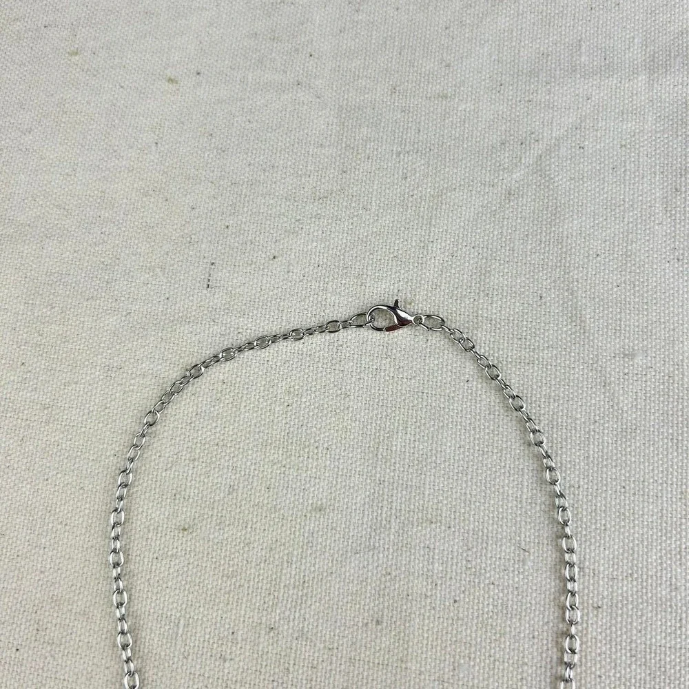 Vintage Y2K silver renaissance cross opium cyber punk style necklace emo goth
